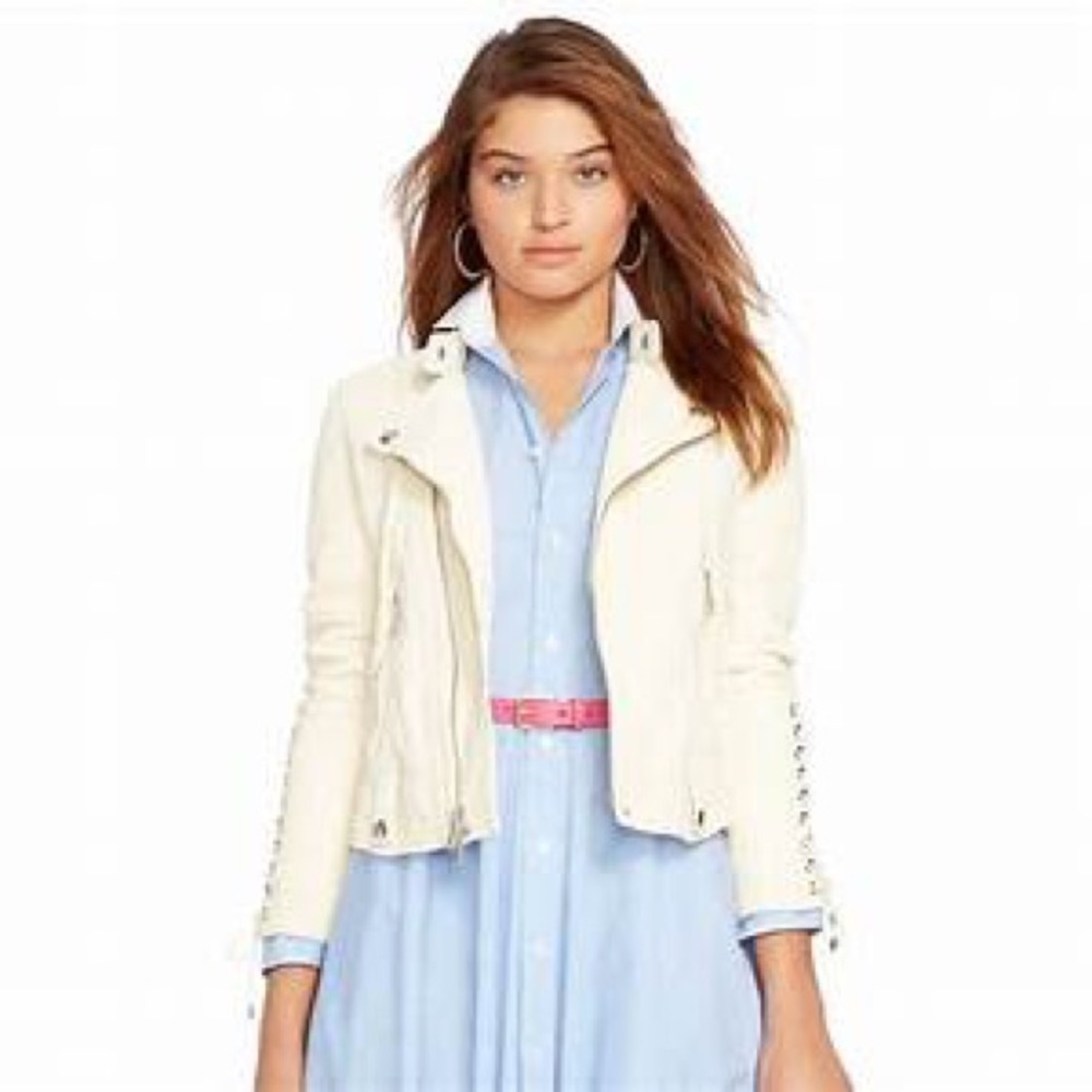 New-Polo Ralph Lauren , soft Leather Moto Jacket